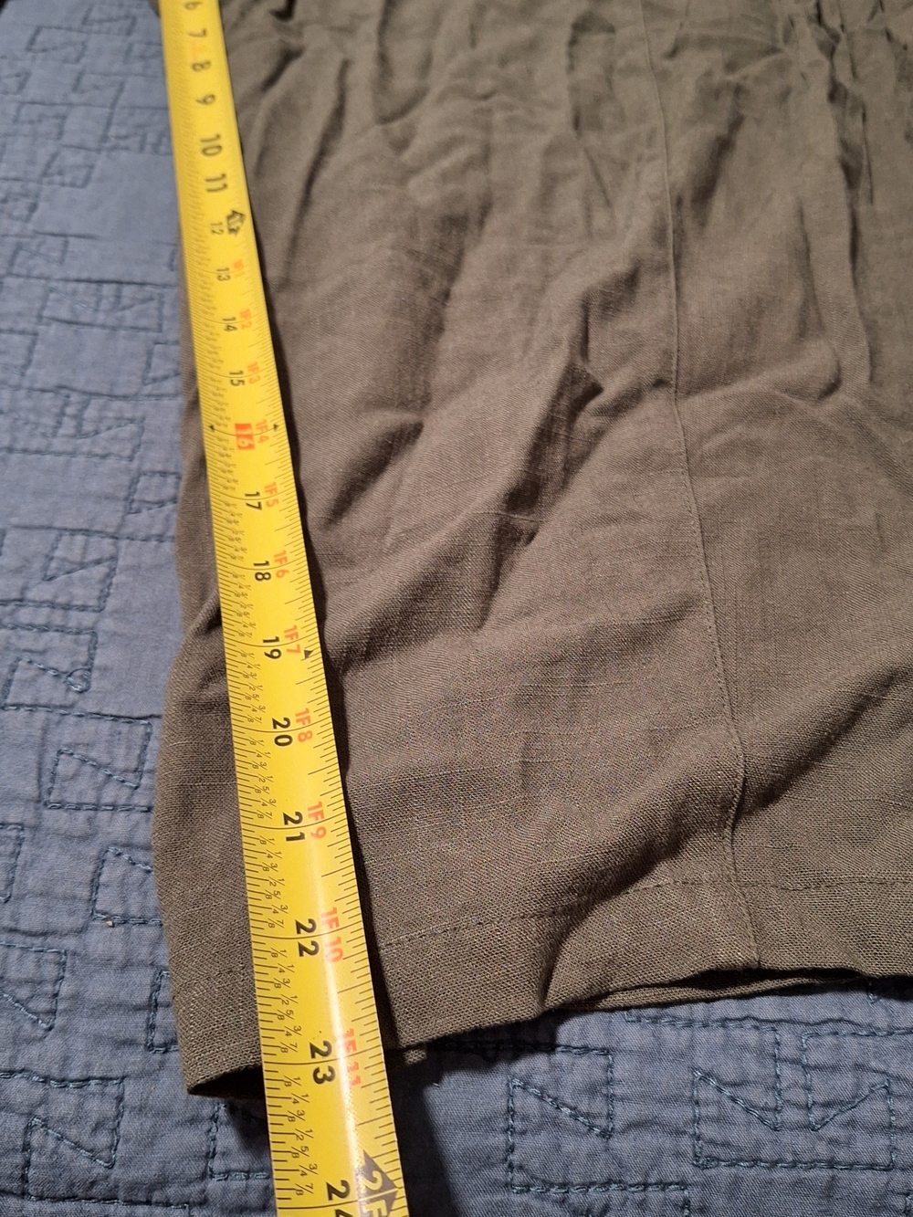 Women's Boho Olive Green Wide-Leg Drawstring Pants Size XL - Picture 11 of 11